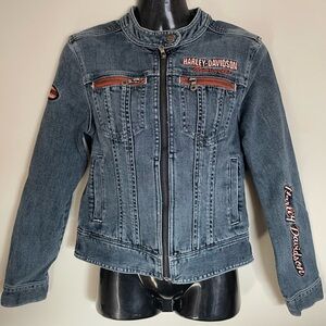 Harley-Davidson Women's Distressed Blue Jean Jacket